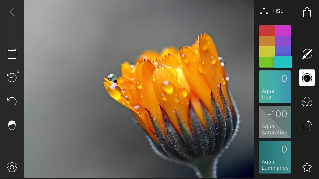 Color saturation in photography and visual impact